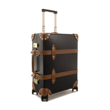 Load image into Gallery viewer, Globe-Trotter: Carry-On - 4 Wheels Black and Caramel