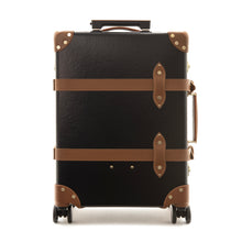 Load image into Gallery viewer, Globe-Trotter: Carry-On - 4 Wheels Black and Caramel