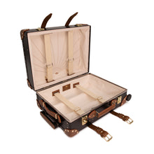 Load image into Gallery viewer, Globe-Trotter: Carry-On - 4 Wheels Black and Caramel

